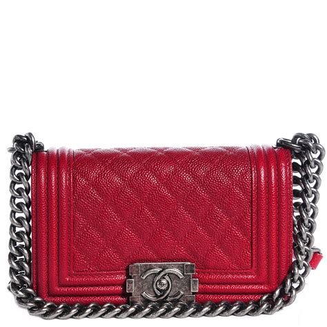 chanel red caviar boy|The Ultimate Guide to the Chanel Boy Bag .